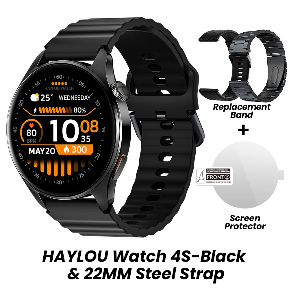 HAYLOU Watch 4S GPS Smartwatch – 1.43-Inch HD AMOLED Display, 5-Satellite GPS, 120+ Sports Modes, Fitness Smart Watch for Android & iOS - Image 4