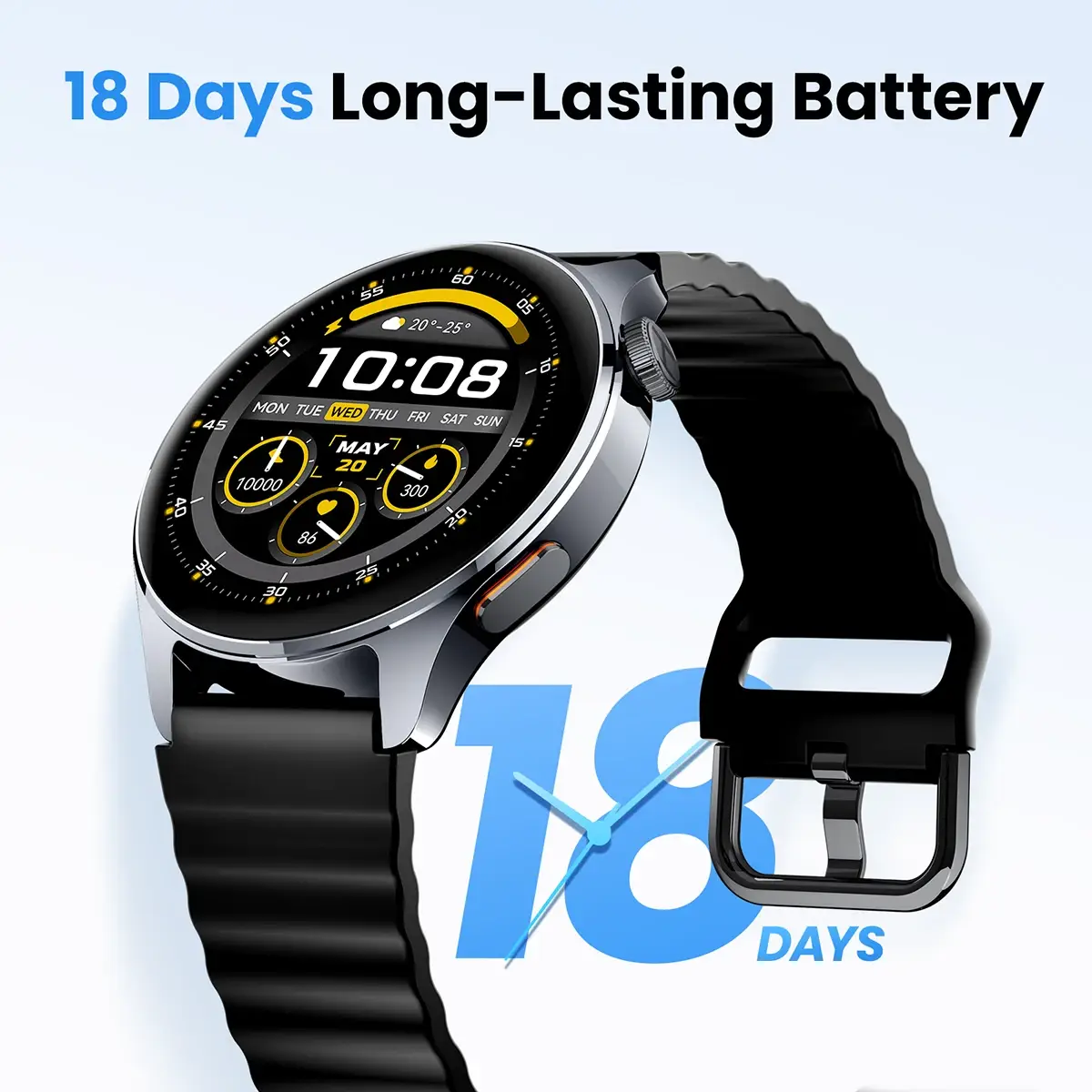 Haylou Watch 4S (HF012) GPS Smartwatch – 1.43" AMOLED Display, 5‑Satellite GPS, 120+ Sports Modes, Fitness & Health Tracker - Image 4