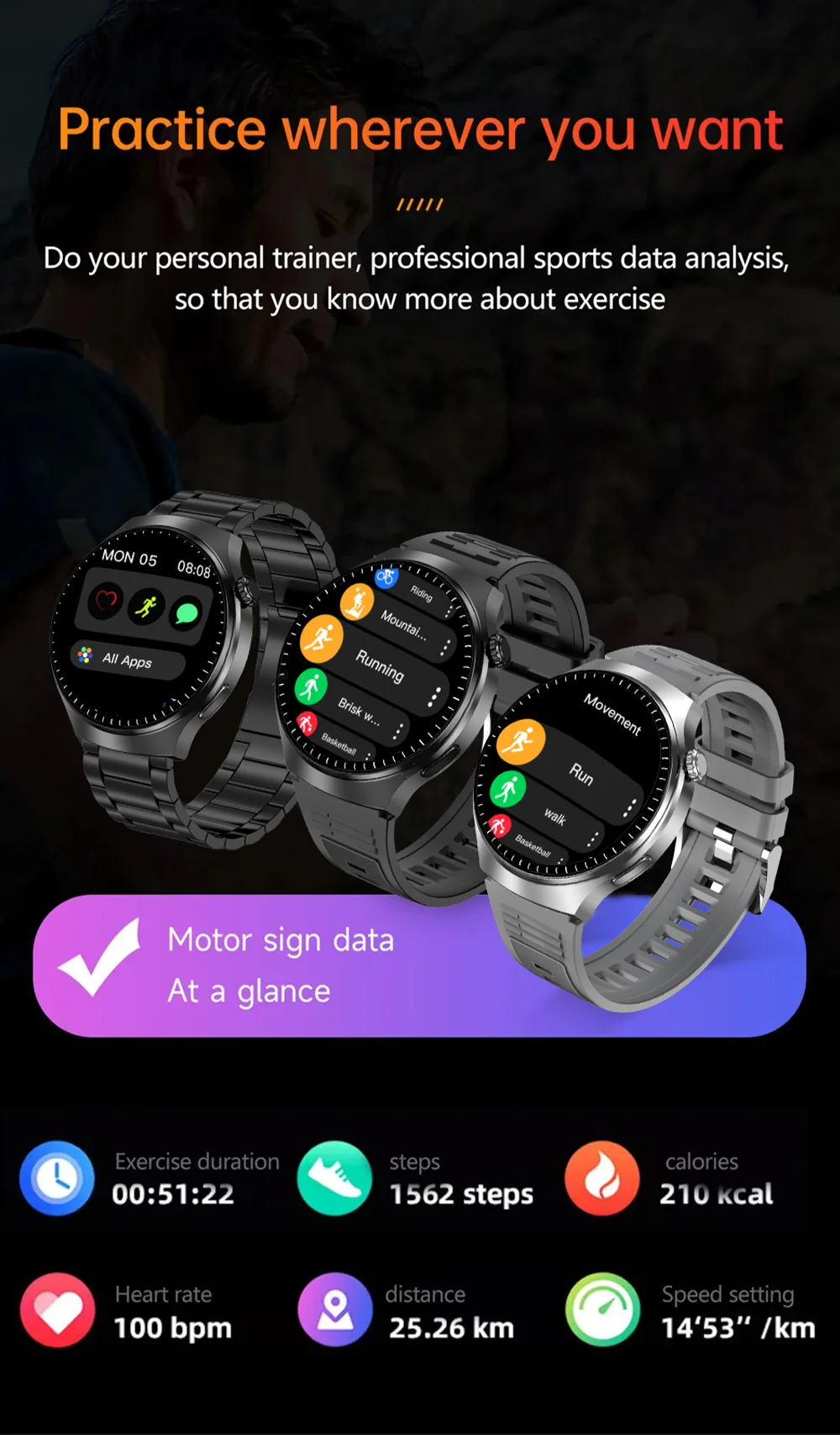 G.L Wear 2025 Men's Smartwatch – HD Display, Bluetooth Calling, Health Tracking, AI Voice Assistant & Multi-Sport Fitness Watch - Image 6
