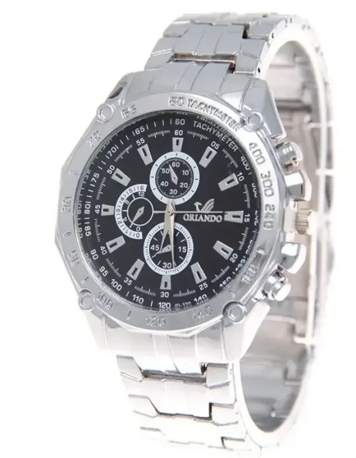 Men Watches Quartz Silver-gold Stainless Steel Wristwatch Male Clock Classic Business Pilot Luxury Automatic Watch